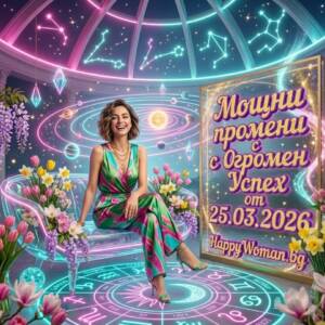Мощни промени с Огромен Успех от 25.03.2026 преобръщат живота на 7 зодии Мощни промени с Огромен Успех от 25.03.2026 преобръщат живота на 7 зодии / снимка с авторски права на списание HappyWoman.bg