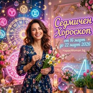 Седмичен Хороскоп от 16.03.2026 до 22.03.2026 за всяка зодия Седмичен Хороскоп от 16.03.2026 до 22.03.2026 за всяка зодия