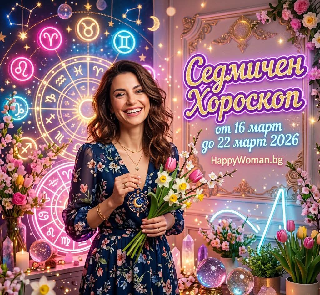 Седмичен Хороскоп от 16.03.2026 до 22.03.2026 за всяка зодия Седмичен Хороскоп от 16.03.2026 до 22.03.2026 за всяка зодия