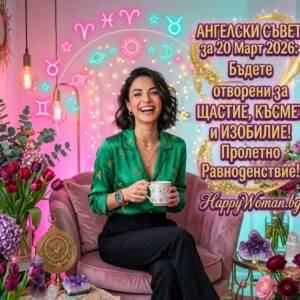 Ангелски Съвет за 20 Март 2026 за всяка зодия Ангелски Съвет за 20 Март 2026 за всяка зодия
