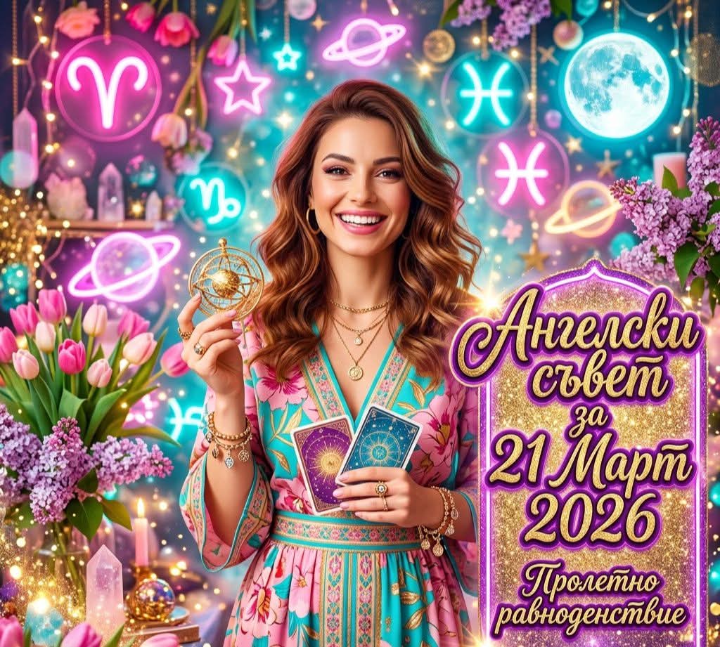 Ангелски Съвет за 21 Март 2026 за всяка зодия Ангелски Съвет за 21 Март 2026 за всяка зодия