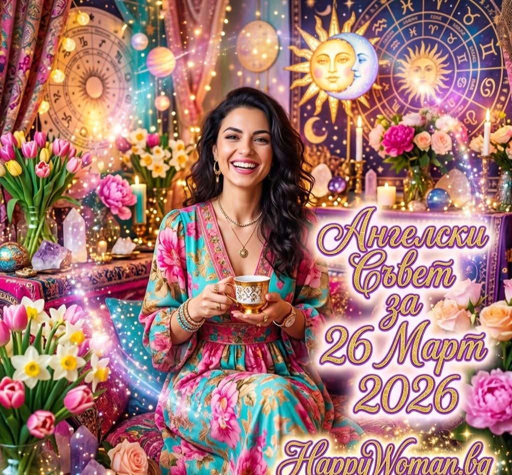 Ангелски Съвет за 26 Март 2026 за всяка зодия Ангелски Съвет за 26 Март 2026 за всяка зодия