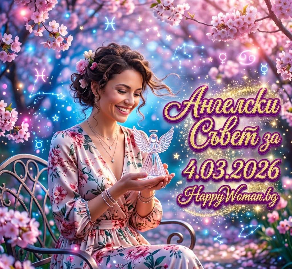 Ангелски Съвет за 4.03.2026 за всяка зодия Ангелски Съвет за 4.03.2026 за всяка зодия