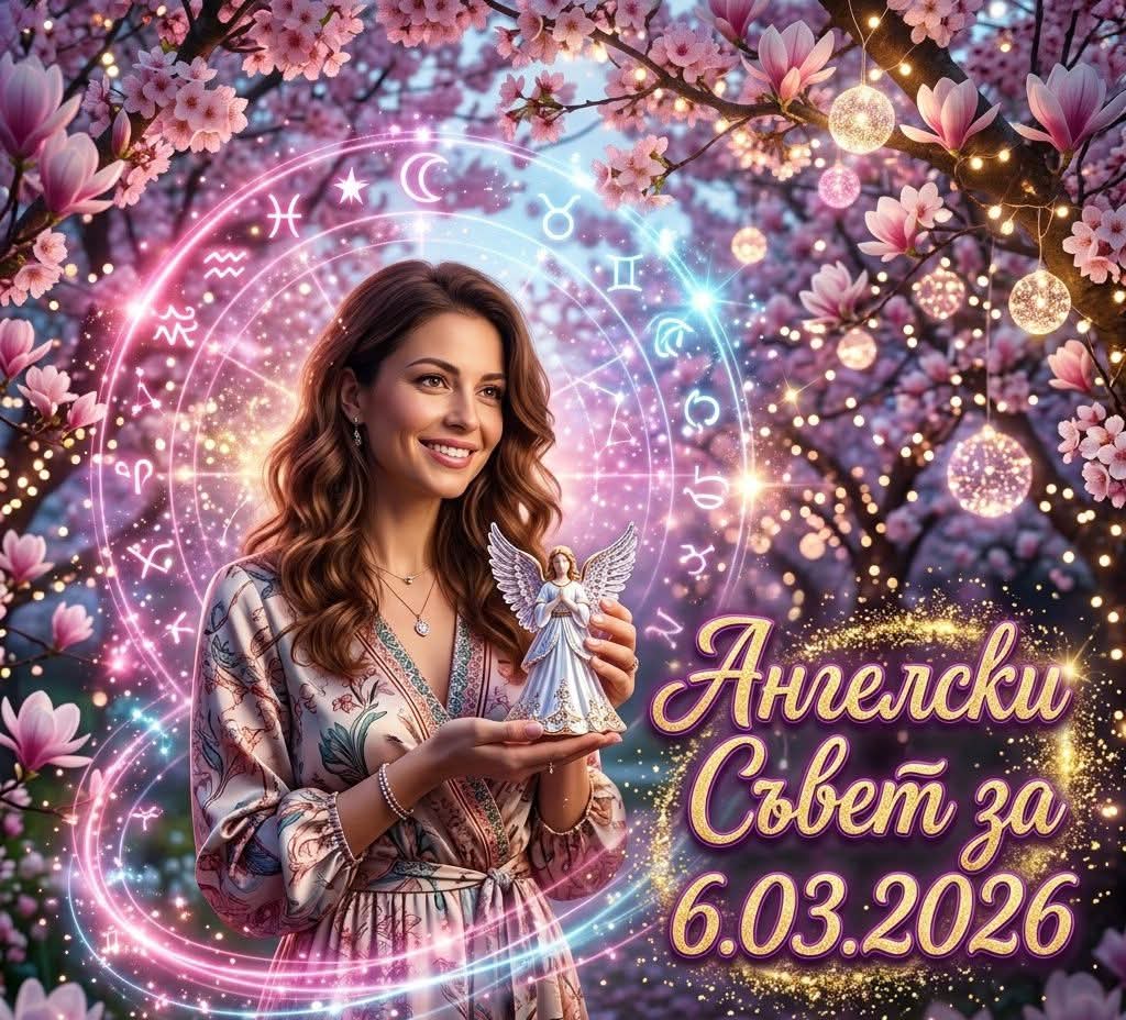 Ангелски Съвет за 6.03.2026 за всяка зодия Ангелски Съвет за 6.03.2026 за всяка зодия