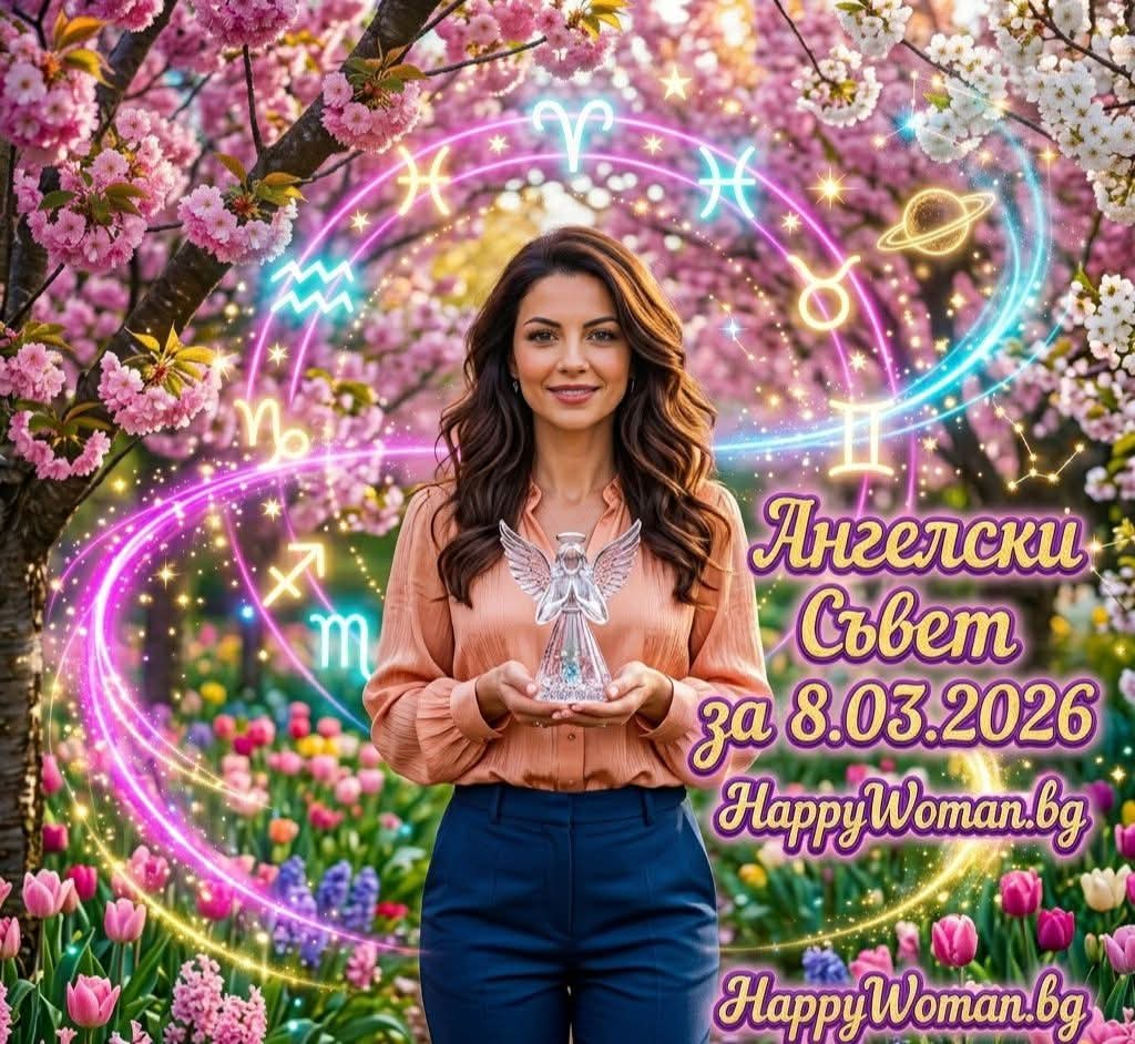 Ангелски Съвет за 8.03.2026 за всяка зодия Ангелски Съвет за 8.03.2026 за всяка зодия