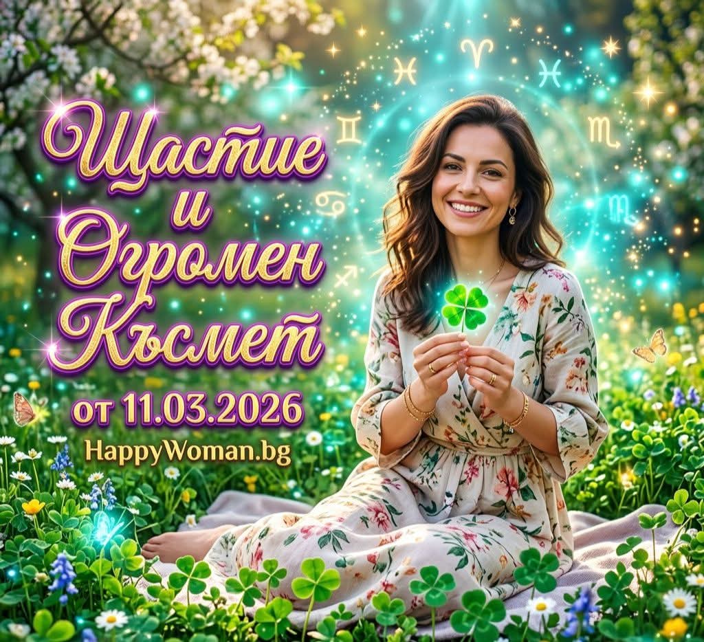 Фантастична Сряда: Реки от Щастие и Огромен Късмет от 11.03.2026 за 8 Избрани Зодии Фантастична Сряда: Реки от Щастие и Огромен Късмет от 11.03.2026 за 8 Избрани Зодии