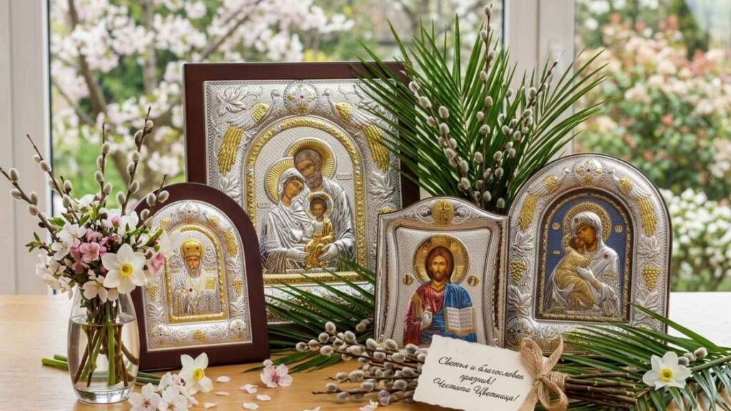 Цветница имен ден: Кой е най-благословеният подарък за празника? Сребърни икони, върбови клонки и пролетни цветя, благословени за Цветница, имен ден.