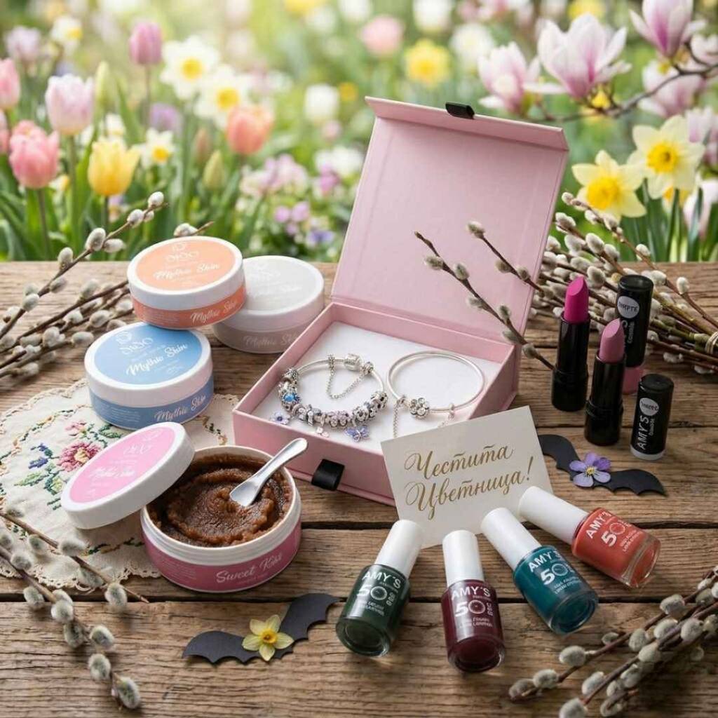 Цветница имен ден: Кой е най-благословеният подарък за празника? Козметичен дамски комплект в розова кутия, перфектен за Цветница, имен ден.