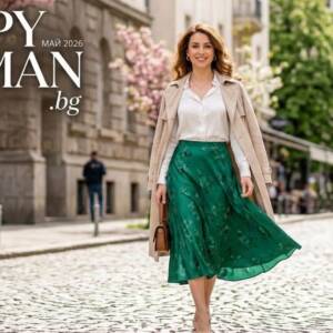 жена с копринена миди пола, която е абсолютният моден хит на май 2026