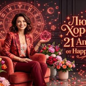 усмихната жена представя любовен хороскоп за 21 април 2026 за всяка зодия от HappyWoman.bg