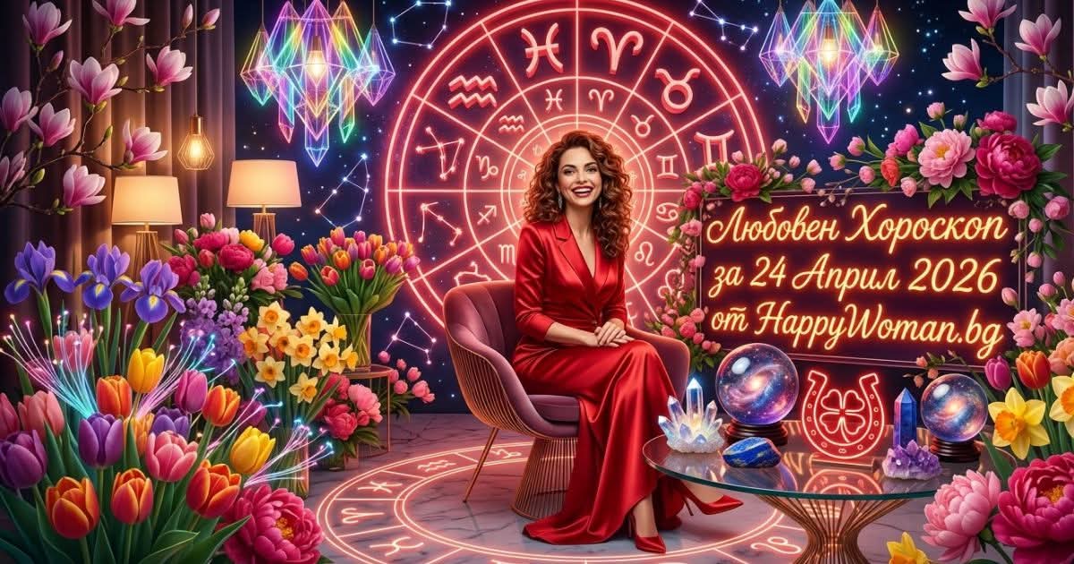Любовен Хороскоп за 24 Април 2026 Любовен хороскоп за 24 април 2026 – Любовни съвети