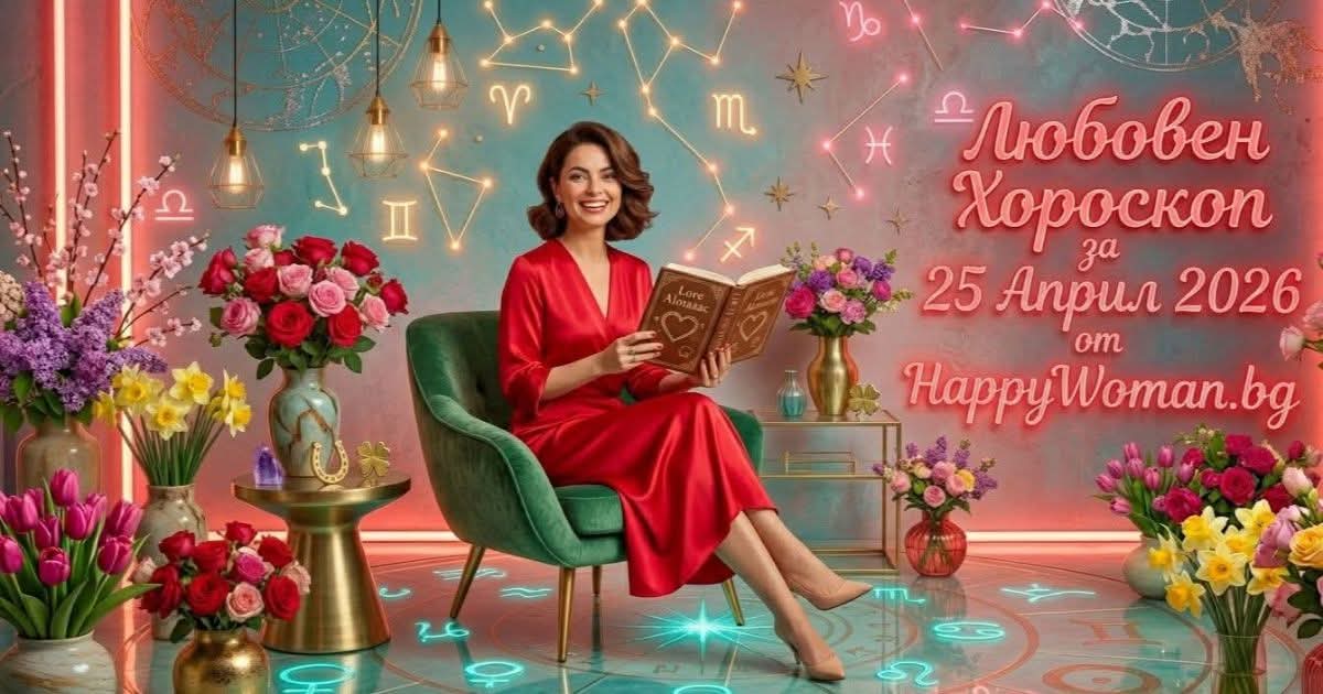 Любовен Хороскоп за 25 Април 2026 Любовен Хороскоп за 25 Април 2026