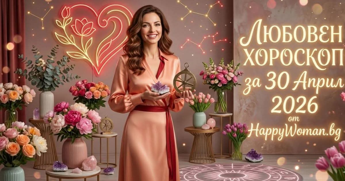 Любовен Хороскоп за 30 Април 2026 Любовен Хороскоп за 30 Април 2026