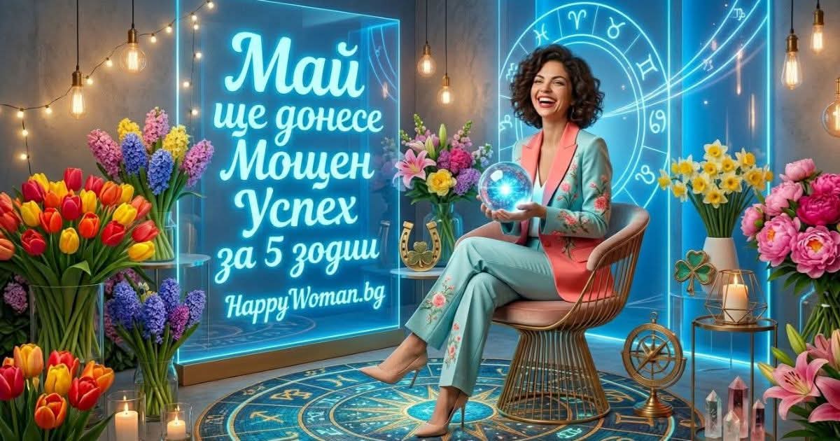 Май ще донесе Мощен Успех за 5 зодии Май ще донесе Мощен Успех на 5 зодии