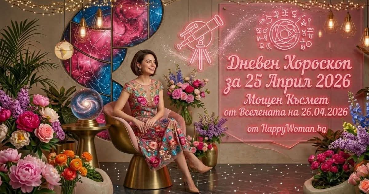 Благословии и Мощен Късмет от Вселената на 26.04.2026 за 7 зодии Благословии и Мощен Късмет от Вселената на 26.04.2026 за 7 зодии