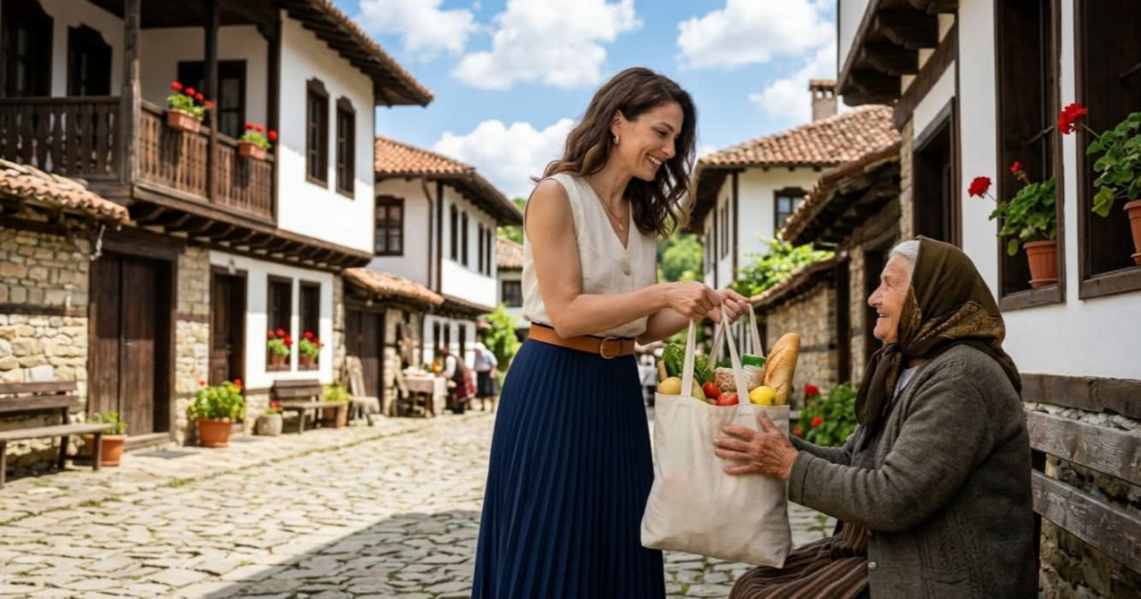 Млада жена помага на баба в българско село – Добрата новина на HappyWoman.bg