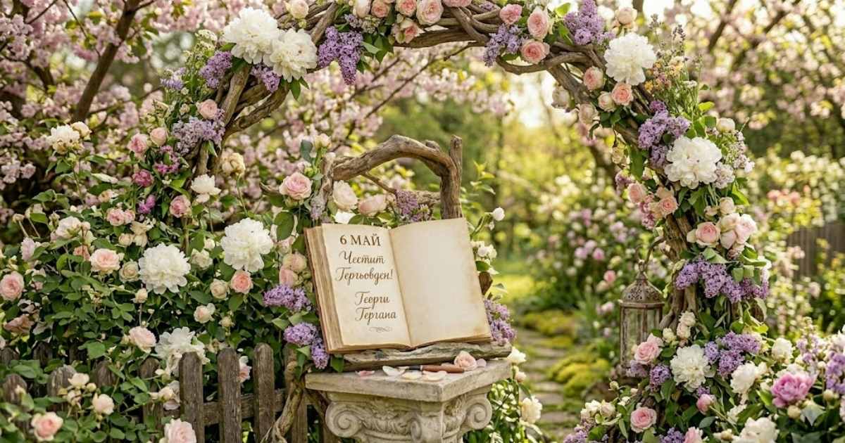 6 май, именници: Най-желаните изненади за Георги, Гергана и всички празнуващи Отворена книга с надпис Честит Гергьовден