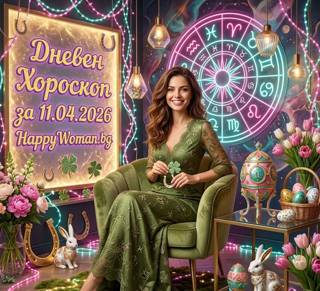 Дневен хороскоп за 11 Април 2026 - събота Астрологична прогноза за всички зодии: Дневен хороскоп за 11.04.2026 - астрологична празнична снимка с пролетни цветя