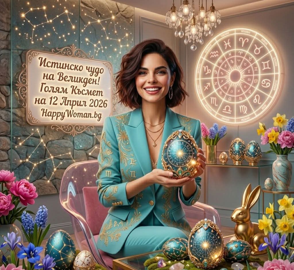 Истинско Чудо на Великден: Зодиите с Голям Късмет на 12 Април 2026 щастлива жена прави прогноза за истинско чудо и голям късмет на Великден, 12 април 2026