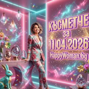 Късметче за 11 Април 2026 за всяка зодия Астрологично късметче за 11 Април 2026 за всички зодии - модерна снимка с пролетни и великденски мотиви