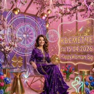 дневно късметче за 15 април 2026 за всяка зодия от HappyWoman.bg