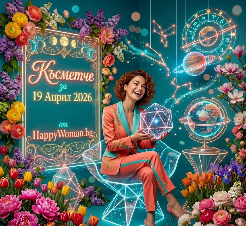 жена в коралов костюм предсравя дневно късметче за 19 април 2026 за всяка зодия от HappyWoman.bg
