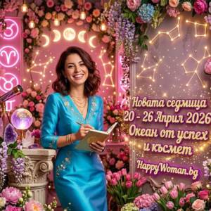 жена изчислява в дневник наталната карта за всяка зодия за новата седмица 20-26 април 2026 от HappyWoman.bg