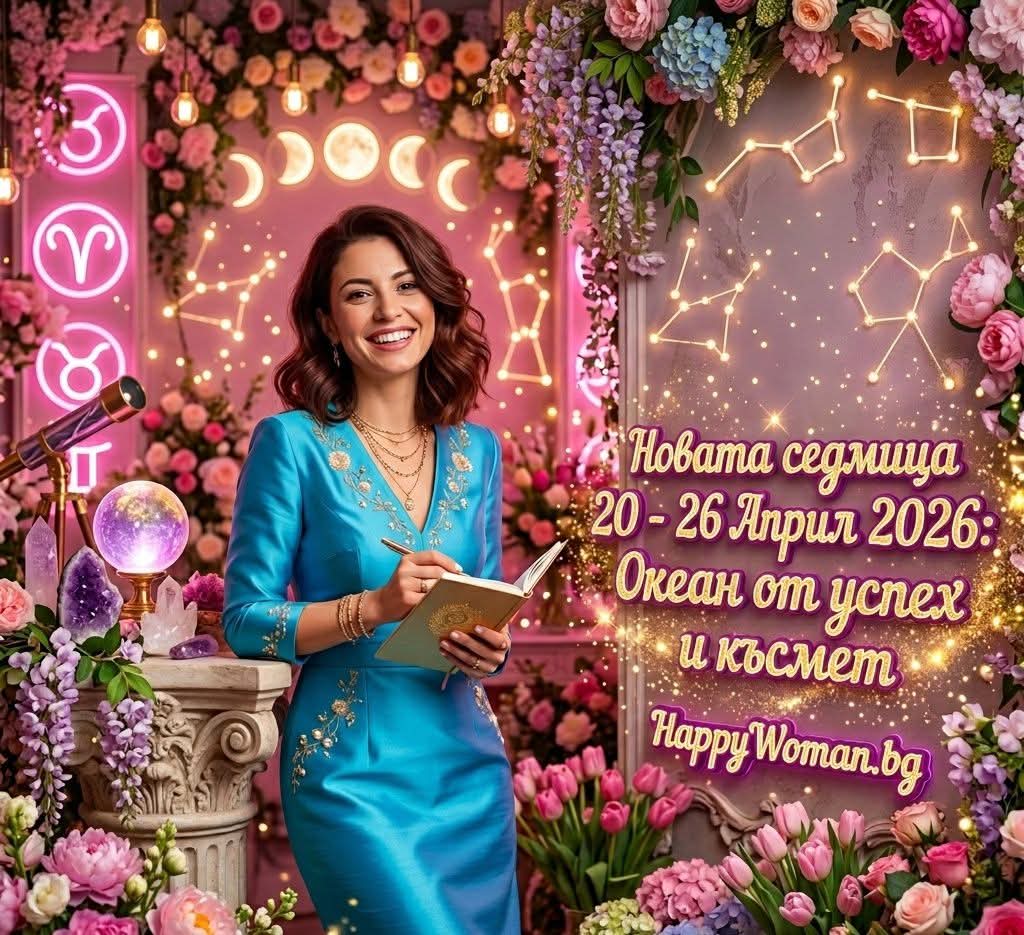 жена изчислява в дневник наталната карта за всяка зодия за новата седмица 20-26 април 2026 от HappyWoman.bg