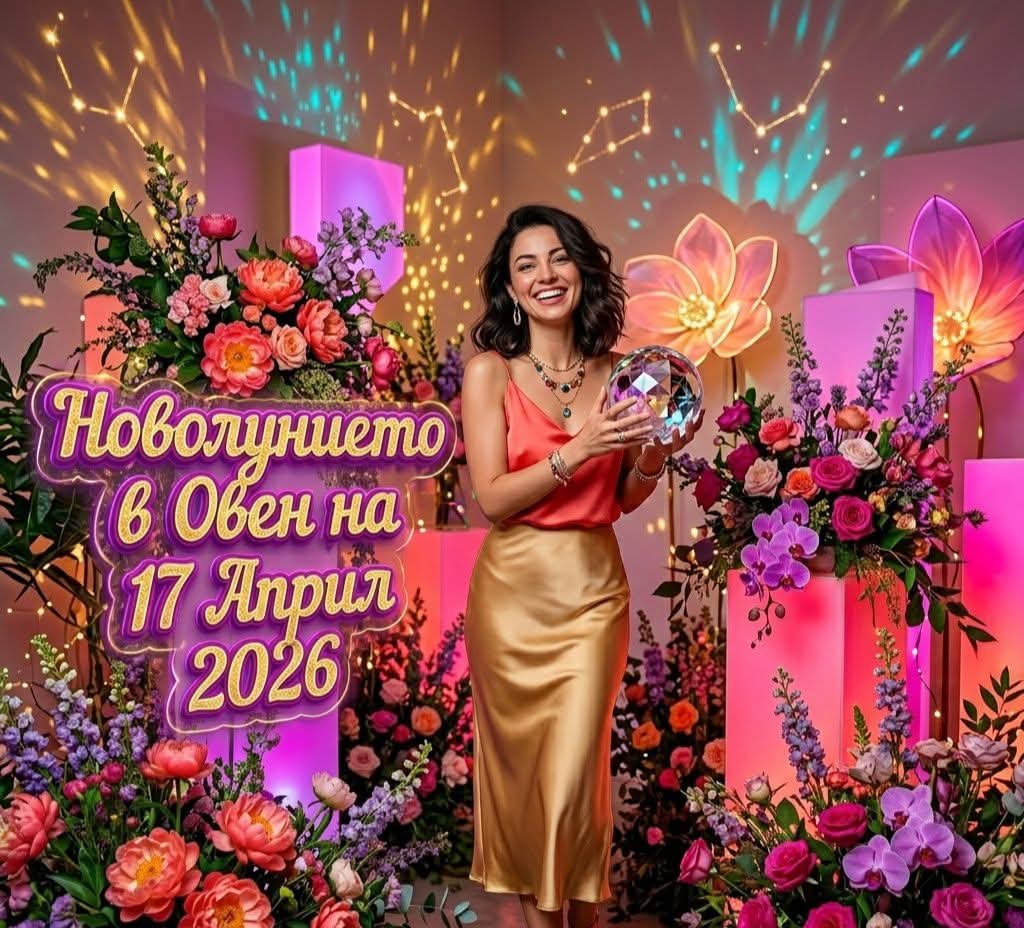 Новолунието в Овен на 17 Април 2026 носи Мощни промени и Успех за няколко зодии Новолунието в Овен на 17 Април 2026 носи Мощни промени и Успех за няколко зодии