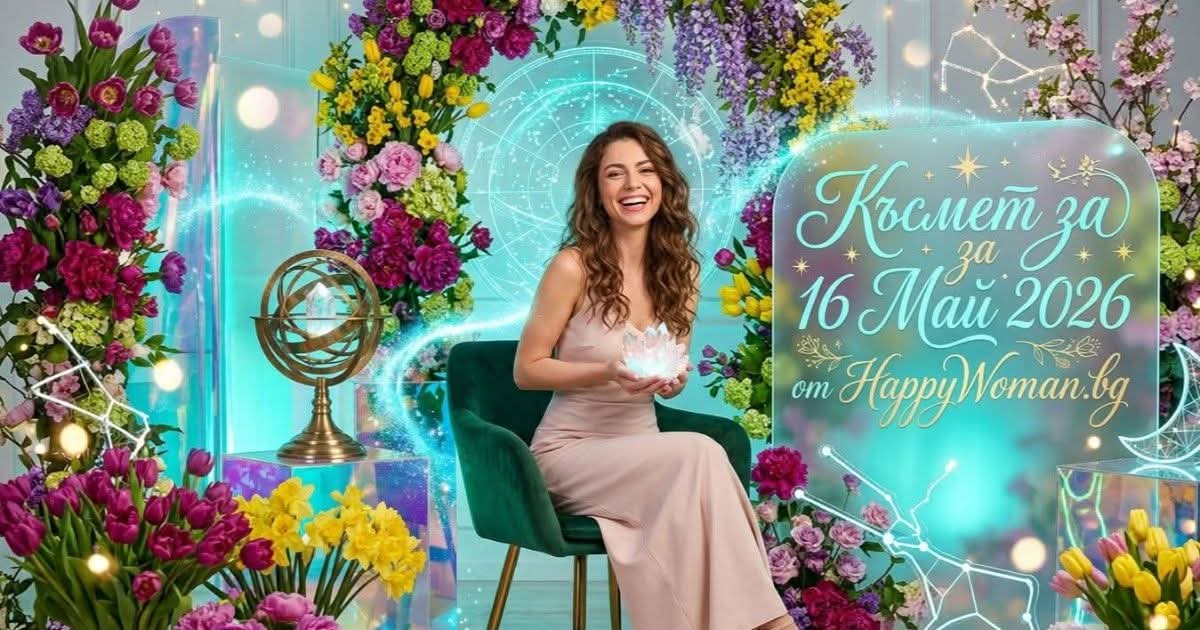 Късмет за 16 май: Щастлив шанс в личния живот за Водолей и Риби Късмет за 16 Май 2026 - Успехът е на твоя страна