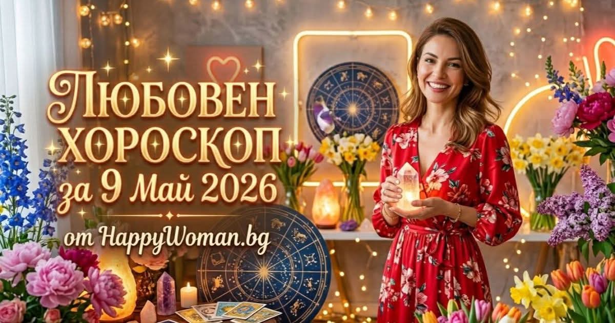 Любовен Хороскоп за 9 Май 2026 Любовен Хороскоп за 9 Май 2026 - Повярвай отново в любовта