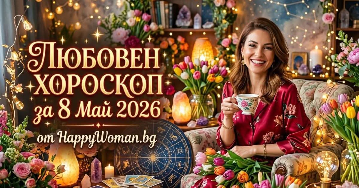 Любовен Хороскоп за 8 Май 2026 Любовен Хороскоп за 8 Май 2026