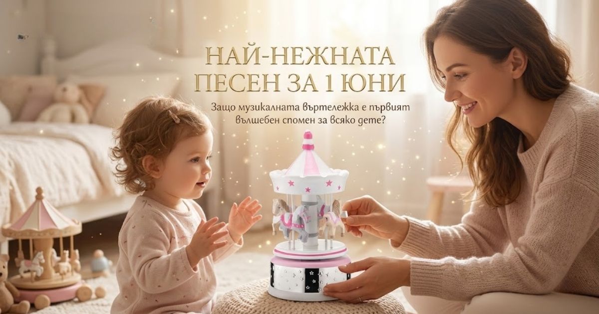 Най-нежната песен за 1 юни: Защо музикалната въртележка е първият вълшебен спомен за всяко дете? Майка пуска играчка, за да прозвучи първата любима песен за 1 юни на нейното малко дете