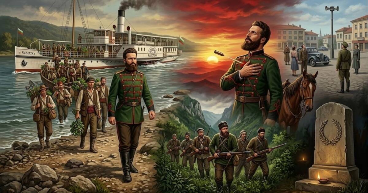 Ден на Ботев (2 юни) и българският дом: Как да подредим кът на закрилата с икона и национални символи? Исторически колаж с четата и кораба Радецки за Ден на Ботев (2 юни).