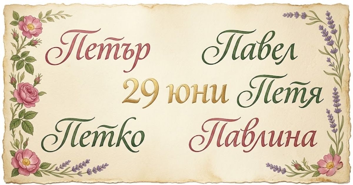 Имен ден Петровден: Най-желаните подаръци за здраве, красота и небесна закрила Старинен свитък с изписани имена на празнуващи за имен ден Петровден на двадесет и девети юни с рози и лавандула