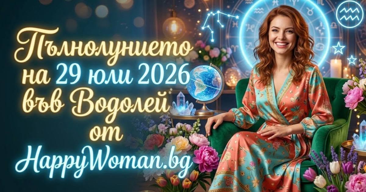 Пълнолунието на 29 юли 2026 ще донесе Дъжд от Щастие на няколко зодии Разкрий кои зодии ще имат късмет по време на Пълнолунието на 29 юли 2026