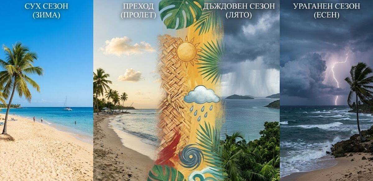 Екскурзия до Карибския басейн: Мексико, Куба или Доминикана за семейна почивка? Четирите климатични сезона на тропическия бряг при екскурзия до Карибския басейн