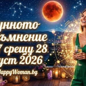Лунното затъмнение на 27 срещу 28 август 2026 носи Финансов Успех за няколко зодии Лунното затъмнение на 27 срещу 28 август 2026