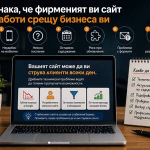 Поддръжка на WordPress сайт: 7 признака, че фирменият ви сайт вече работи срещу бизнеса ви Поддръжка на WordPress сайт – инфографика с 7 признака, че сайтът работи срещу бизнеса ви, и стъпки за технически одит