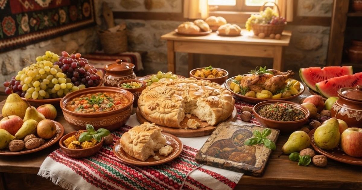 ΠΠΎΠ³Π° Π΅ ΠΠ°Π»ΠΊΠ° ΠΠΎΠ³ΠΎΡΠΎΠ΄ΠΈΡΠ° (Π ΠΎΠΆΠ΄Π΅ΡΡΠ²ΠΎ ΠΠΎΠ³ΠΎΡΠΎΠ΄ΠΈΡΠ½ΠΎ) ΠΈ ΠΏΡΠ΅Π΄ ΠΊΠΎΠΈ ΠΈΠΊΠΎΠ½ΠΈ ΡΠ΅ ΡΠ»ΡΡΠ²Π°Ρ ΡΡΠ΄Π΅ΡΠ° ΠΠΎΠ³ΠΎΡΠΎΠ΄ΠΈΡΠ½Π° ΠΎΠ±ΡΠ΅Π΄Π½Π° ΠΏΠΈΡΠ°, Π³ΡΠΎΠ·Π΄Π΅ ΠΈ ΡΡΠ°Π΄ΠΈΡΠΈΠΎΠ½Π½ΠΈ ΡΡΡΠΈΡ Π·Π° ΠΏΡΠ°Π·Π½ΠΈΠΊΠ°.