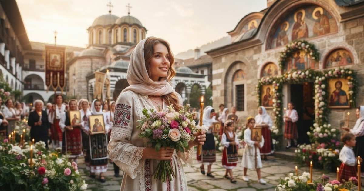 15 август (Света Богородица) – празник, който сплотява цялото семейство, и магията на иконата в дома Хора в народни носии на шествие за 15 август (Света Богородица)