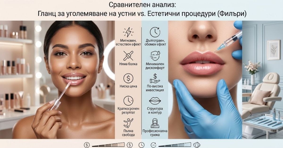 Спрете да харчите за филъри: Може ли един гланц за уголемяване на устни наистина да замести процедурите? Таблица, сравняваща ефекта на козметичен гланц за уголемяване на устни с дермални филъри
