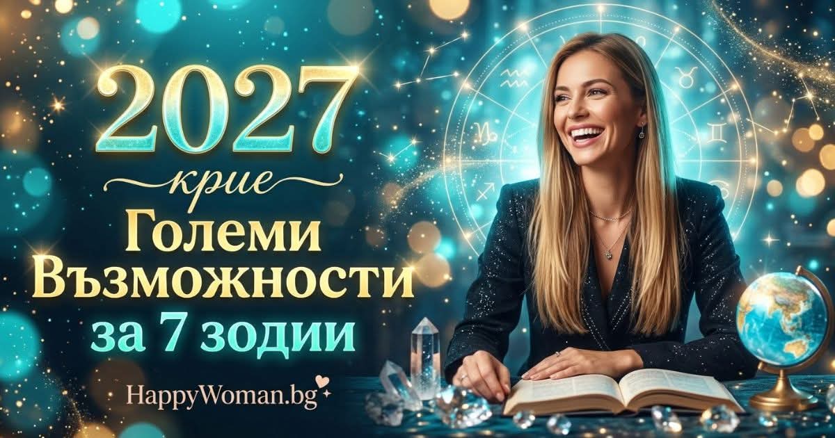 Пари, любов и ново начало: 7 зодии, за които 2027 крие големи възможности 2027 крие големи възможности: 7 зодии с късмет