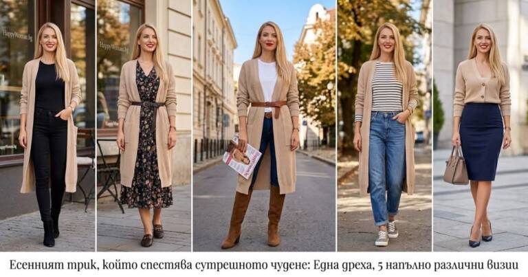 Начало Една дреха, 5 напълно различни визии - есенният трик, който спестява сутрешното чудене