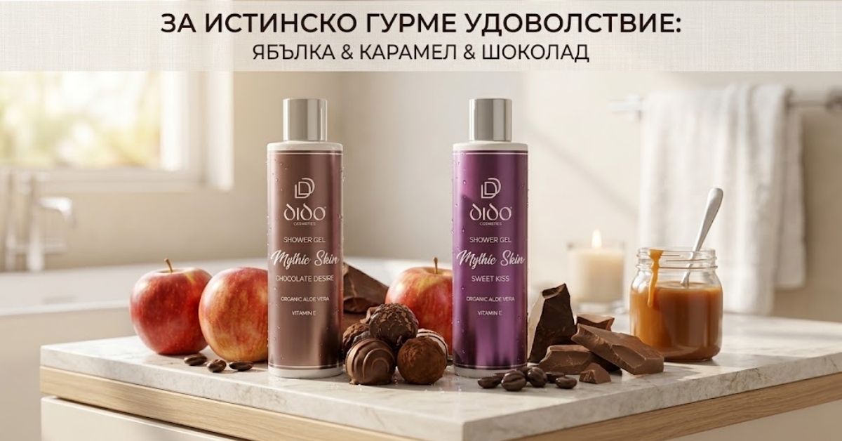 Кога е правилно да скочим под душа – сутрин или вечер? (И какъв душ гел ни трябва) Гурме серия душ гел с аромат на шоколад и сладка ябълка, заобиколени от пресни плодове и бонбони.