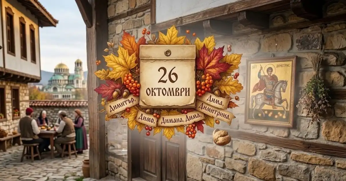 ΠΠΎΠ³Π° Π΅ ΠΠΈΠΌΠΈΡΡΠΎΠ²Π΄Π΅Π½: ΠΠΎΠ»Π΅ΠΌΠΈΡΡ ΠΏΡΠ°Π·Π½ΠΈΠΊ Π½Π° 26 ΠΎΠΊΡΠΎΠΌΠ²ΡΠΈ, ΠΊΠΎΠΉΡΠΎ ΠΏΡΠΎΠΌΠ΅Π½Ρ ΡΠ΅Π»ΠΈΡ Π΅ΡΠ΅Π½Π΅Π½ ΠΊΠ°Π»Π΅Π½Π΄Π°Ρ ΠΡΠ·ΡΠΎΠΆΠ΄Π΅Π½ΡΠΊΠΈ ΠΊΡΡΠΈ ΠΈ ΠΊΠ°Π»Π΅Π½Π΄Π°Ρ Ρ Π΄Π°ΡΠ° 26 ΠΎΠΊΡΠΎΠΌΠ²ΡΠΈ, Π½Π°ΠΏΠΎΠΌΠ½ΡΡΠΈ ΠΊΠΎΠ³Π° Π΅ ΠΠΈΠΌΠΈΡΡΠΎΠ²Π΄Π΅Π½ Π² Π½Π°ΡΠΎΠ΄Π½Π°ΡΠ° ΡΡΠ°Π΄ΠΈΡΠΈΡ
